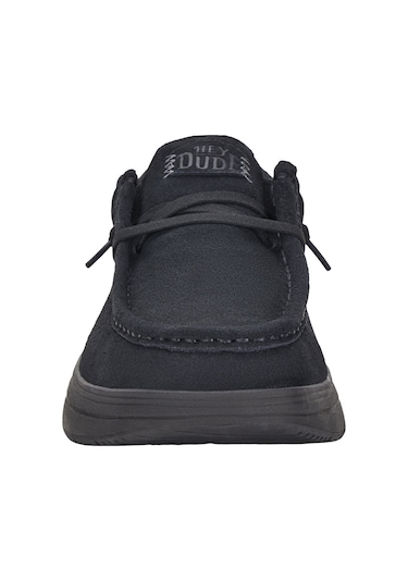 Oxford Klasik Erkek Hd.41975-001 Hey Dude Wally Comf Suede Black Null Siyah