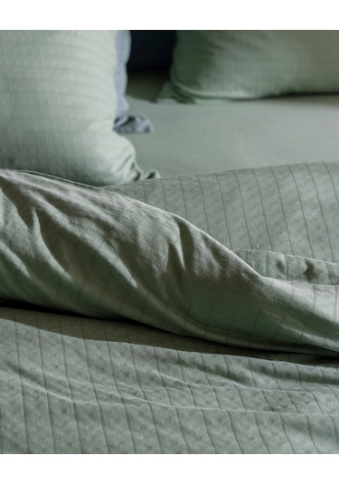 Madame Coco Marlene Tek Kişilik %100 Pamuk Penye Lastikli Nevresim Takımı - Haki 8684427199060 Çok Renkli