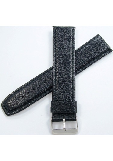 Bizon Deri Saat Kordonu 18Mm Xxl Siyah Uzun Saat Kayışı Kolçak (492269403)