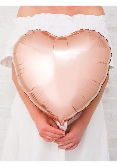 Kalp Folyo Balon Rose Gold 60 CM