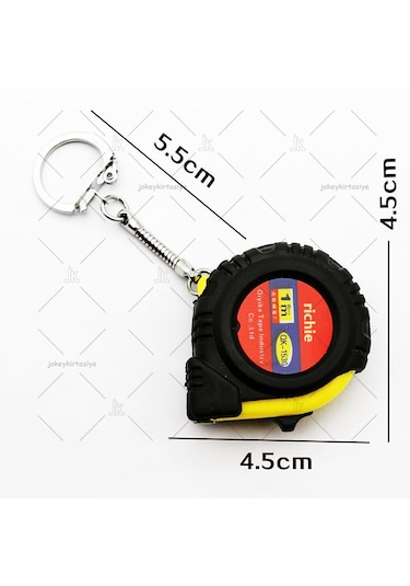 Cep Tipi Anahtarlıklı Otomatik Çelik Mezura 1.metre