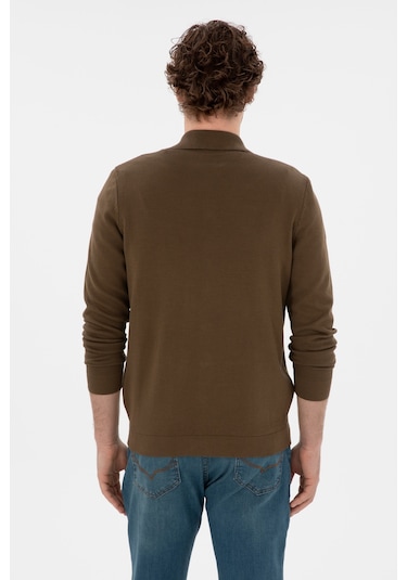 U.s. Polo Assn. Erkek Haki Hırka Triko 50298272-vr027 Haki