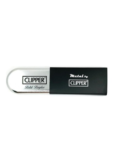 Kişiye Özel Clipper Metal Taşlı Gümüş Çakmak