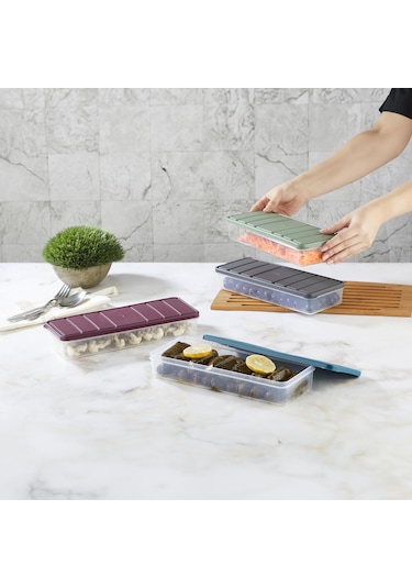 Selka Nora 4 Adet 1 Lt. Saklama Kabı Mürdüm