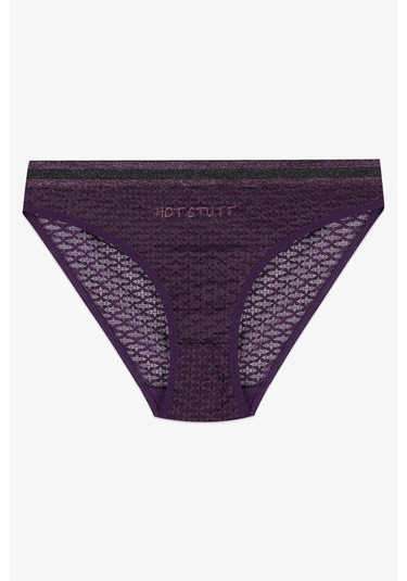 Kadın 3'lü Dantelli - Baskılı Külot 20820 Siyah - Lacivert - Mercan