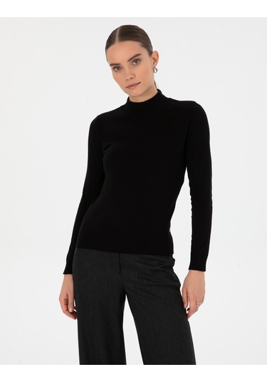 Pierre Cardin Kadın Siyah Kazak /triko 50315768-vr046 Siyah