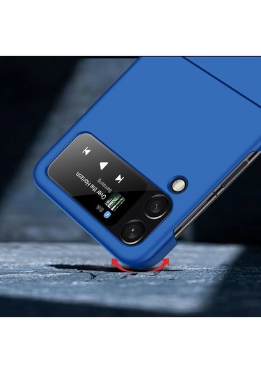 Soulader Samsung Galaxy Uyumlu Z Flip 4 Kılıf - Şık Ve Koruyucu Pc Malzeme Telefon Kapağı, Büyük Delik Tasarımı İle Rahat Kullanım