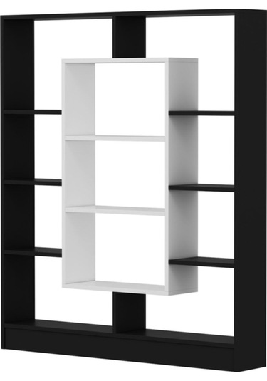 Venüs Kitaplık - Siyah / Parlak Beyaz