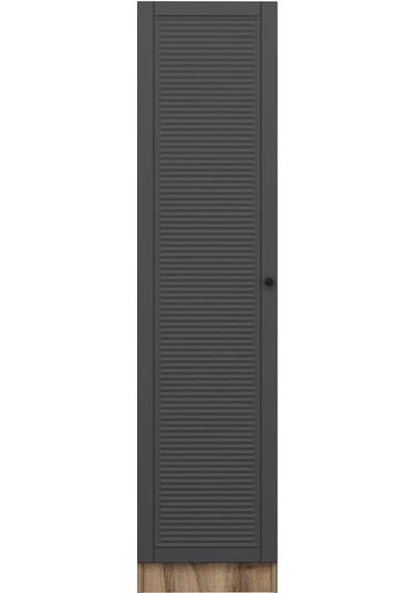 Minar Kale 1 Kapaklı Dolap Mebran Panjur 210cm - Dore/antrasit - Askılıklı Çok Renkli