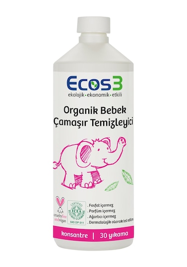 Ecos3 Organik Bebek Çamaşır Seti 2'li