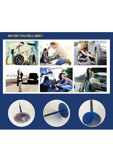 Sones 24 Adet 6mm Mantar Tırnak-lastik Filmi Lastik Soğuk Yama Filmi Kauçuk Lastik Tamir Kiti