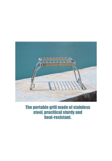 Ebitda Katlanabilir Paslanmaz Çelik Kamp Izgarası - Hafif Ve Taşınabilir Gümüş Kamp Aleti Gümüş