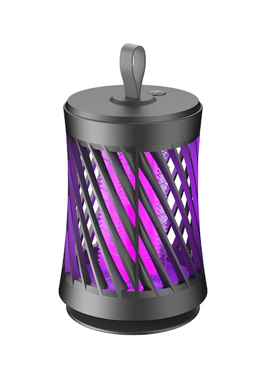 Vkemall Ev İçi Bataryalı Bataklık Öldürücü: 365nm Mor Işık + İnsan Nefesi Benzetimi, Elektrik Şoku İle Öldürme, Islak Işık Gece Lambası, Gri Renk