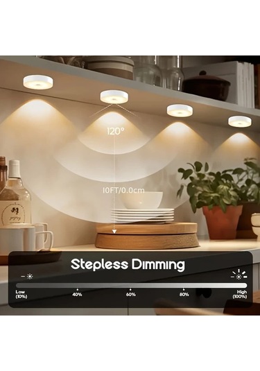 Willowhaven 6'lı Paket Usb Şarj Edilebilir Hareket Sensörlü Beyaz Işık Led Duş Ve Bahçe Aydınlatma