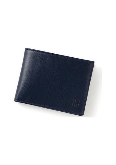 Dean Erkek Lacivert Deri Cep Tasarım Çok Bölmeli Rfid Korumalı Cüzdan Lacivert