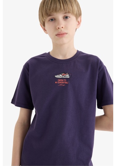 DeFacto Erkek Çocuk Bisiklet Yaka Nakışlı Kısa Kollu Tişört E0086A825SMPR289 DeFacto Erkek Çocuk Bisiklet Yaka Nakışlı Kısa Kollu Tişört E0086A825SMPR289