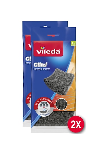 Vileda 2'Li Glitzi Power Inox 2'Li Paket