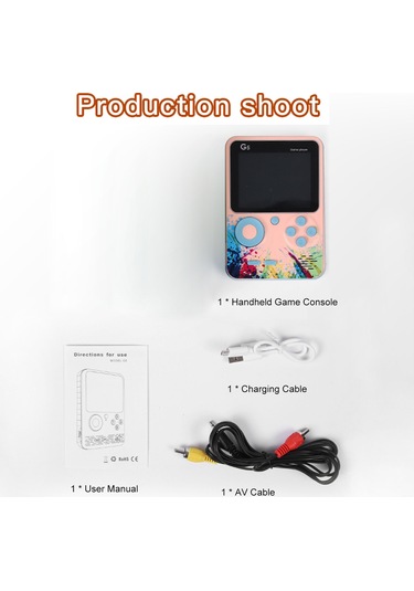 Vkemall G5 El Tipi Oyun Konsolu 3.0 İnç Renkli Ekran, 500 Eski Oyun İçerir, Av Bağlantısı Desteği, Yeşil-mavi Kolleksiyel Oyunlar İçin Taşınabilir