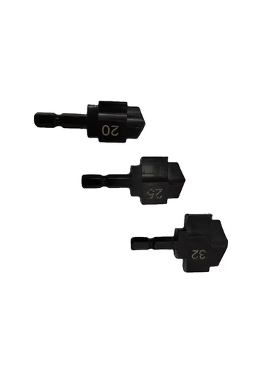 Tongxida 3'lü Ppr Su Borusu Kesme Aleti Seti - 20/25/32 Mm Çelik Basamaklı Matkap Uçları