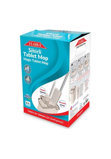 Omnisoft FLR F400 Eko Sihirli Tablet Mop Temizlik Seti Krem