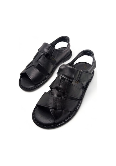 Magic Shoes Hakiki Deri Ortopedik Erkek Sandalet 001