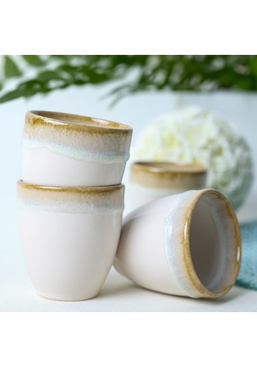 Keramika Shizen Krem Latte Kupa 8 Cm 6 Adet Q44