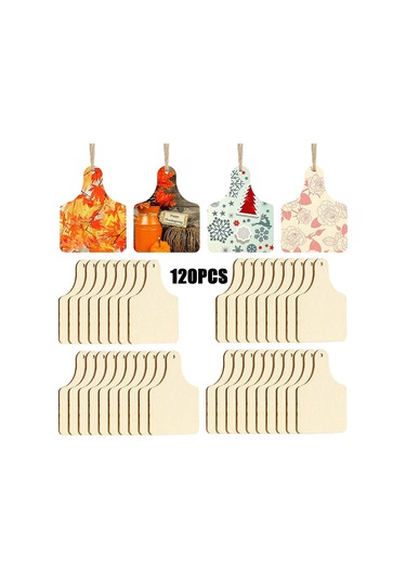 120 Adet Kendin Yap El Sanatları Noel Partisi Dekoru İçin Tamamlanmamış İnek Kulak Etiketleri