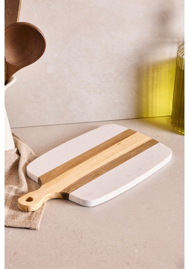 Geate Mermer Akasya Kesme Tahtası 34x18 Cm Kahverengı Diğer