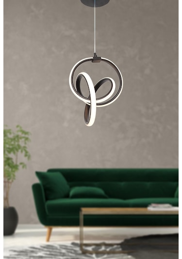 Tt317-Sy Tt Aydınlatma Stilla Modeli Mat Siyah Led Avize
