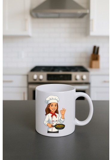 Meslek Baskılı Kupa Kadın Asçı