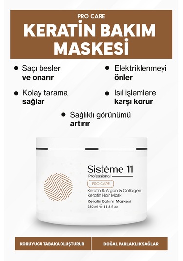 Sisteme 11 Keratin Maske 350 Ml
