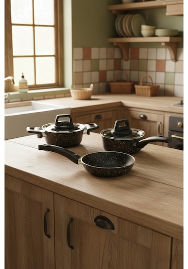 Bernardo Sakura 5 Parça Tencere Seti Gri Açık Gri