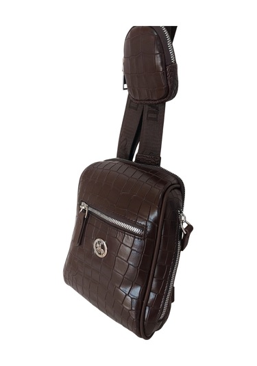 David Jones Kadın Omuz Çantası Dj250-5 Kroko Kahve