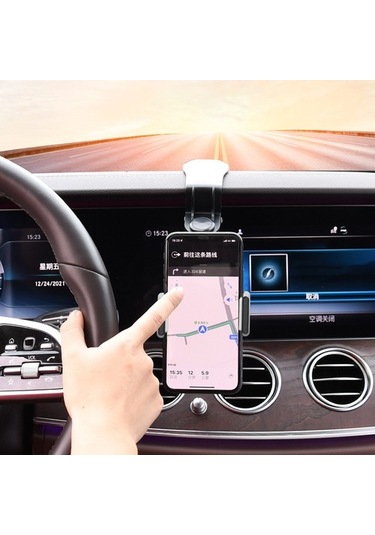 Muduan Zy02d Araba Klip Güneşlik Cep Telefonu Tutucu Abs Evrensel Cep Telefonu Montaj Braketi Siyah Yok Havalandırma Vx4ıy3