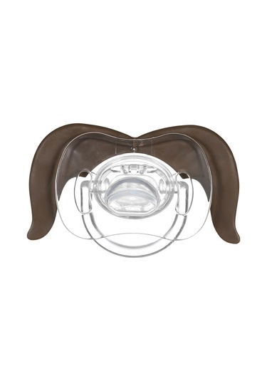 Qingmipy Bebek İçin Eğlenceli Bıyıklı Silikon Emzik Rahatlatan, Diş Kaşıma Ve Ortodontik Destek, Bpa İçermez, Doğal Renk