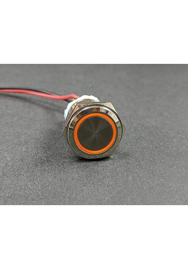 16 Mm Yaylı - Işıklı Buton (Metalik) Yeşil