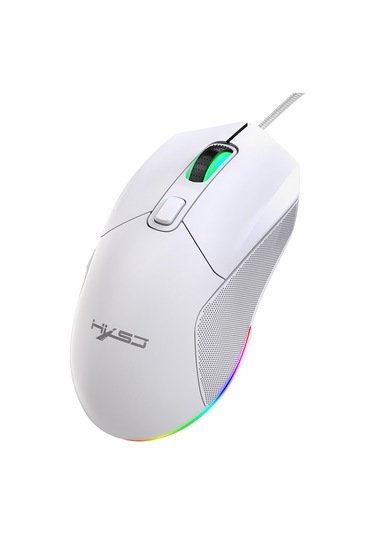 Springsun X300 Rgb Programlanabilir 6 Düğmeli Oyun Faresi - 7200 Dpı, Makro Kayıt, Ergonomik Tasarım Beyaz 001