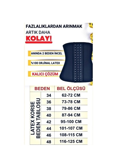 Askılı Çelik Balenli 3 Kademeli Agraflı Şekillendirici Latex Siyah