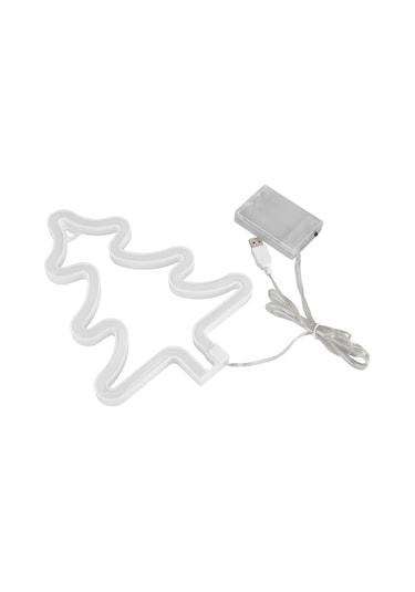 Shineyee Yeşil Işıklı Noel Ağacı Şekilli Led Neon Işıklı Tabela - Güvenli Düşük Gerilimli, Plastik Malzeme, Partiler Ve Festivaller İçin Dekoratif Aydınlatma Pil Dahil Değil Diğer