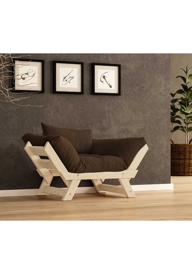 Woodesk Adalar Masif Natural-kahve Renk Berjer Cpt8144-140 Kahverengi