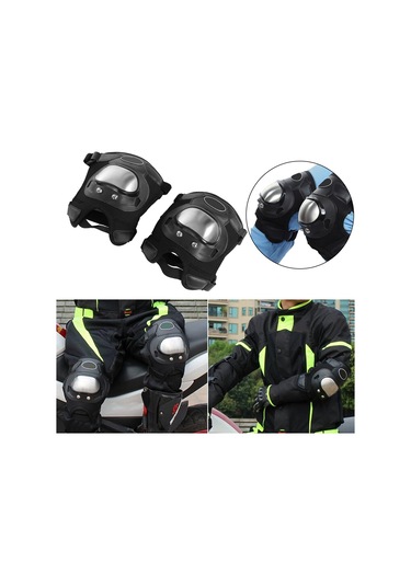Xindoker Motosiklet Off-road Knee Protector Seti - Paslanmaz Çelik, Ergonik Tasarım, Hızlı Kaldırma Kordonu, 2 Adet Logo'lu
