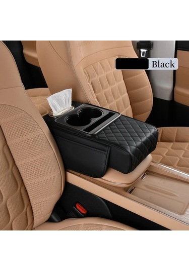 Xuweiwei Pure Black Multifonksiyonlu Araç Kolçak Yastığı Konsol Kapağı Ve Bardak Tutuculu