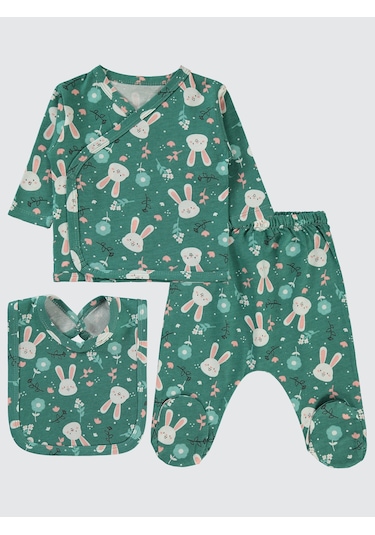 Civil Baby Erkek Bebek Zıbın Takımları 0-1 Ay Haki Haki