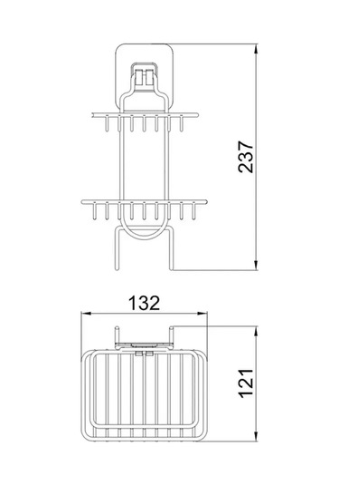 Potato Banyo Ve Mutfak İçin Cırt Cırtlı Raf 233155190 Krom