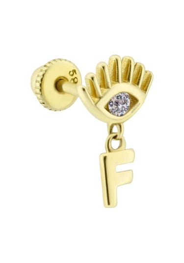 Altın Sallantılı Harf Piercing Harfler Mevcut Altın