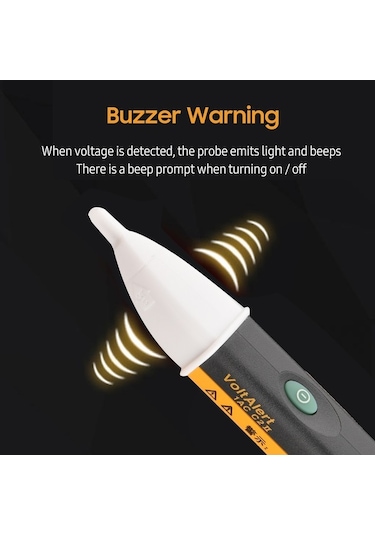 Prestigegoods Fluke Mini El Tipi Multimetre Temassız Voltaj Test Kalemi Yüksek Hassasiyet Siyah-turuncu