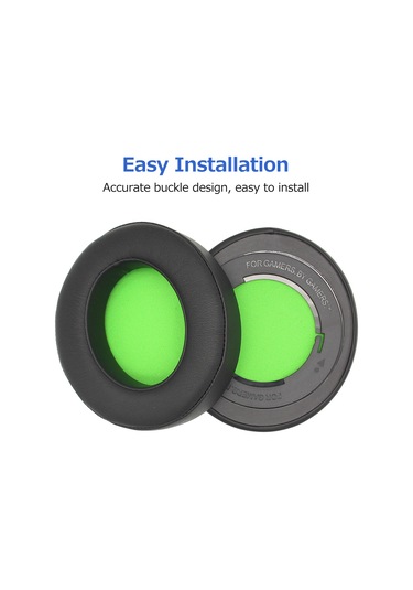 Geeksen Kulaklık Kulaklıklar Protein Deri Sünger Kulaklıklar Razer Kraken 7.1 V2 Yeşil Yeşil