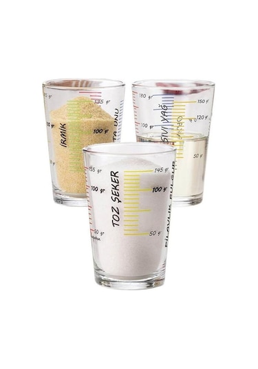 Paşabahçe Arda Türkmen 3'Lü Ölçü Bardağı Seti