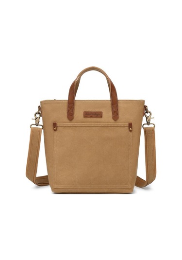 Kanvas Kumaş Kadın Çantası Elden Tutmalı Smart Bags 1328 Camel