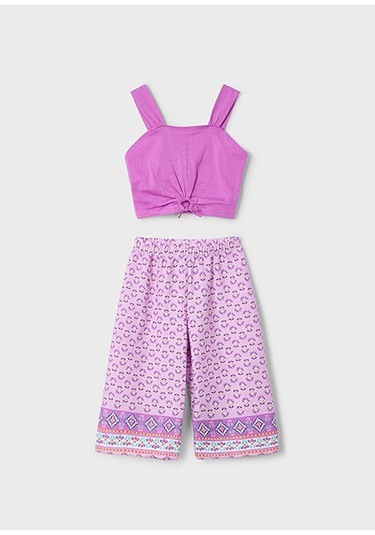 Mayoral Kız Çocuk Bluz Ve Desenli Pantolon Takım 3562 Çok Renkli